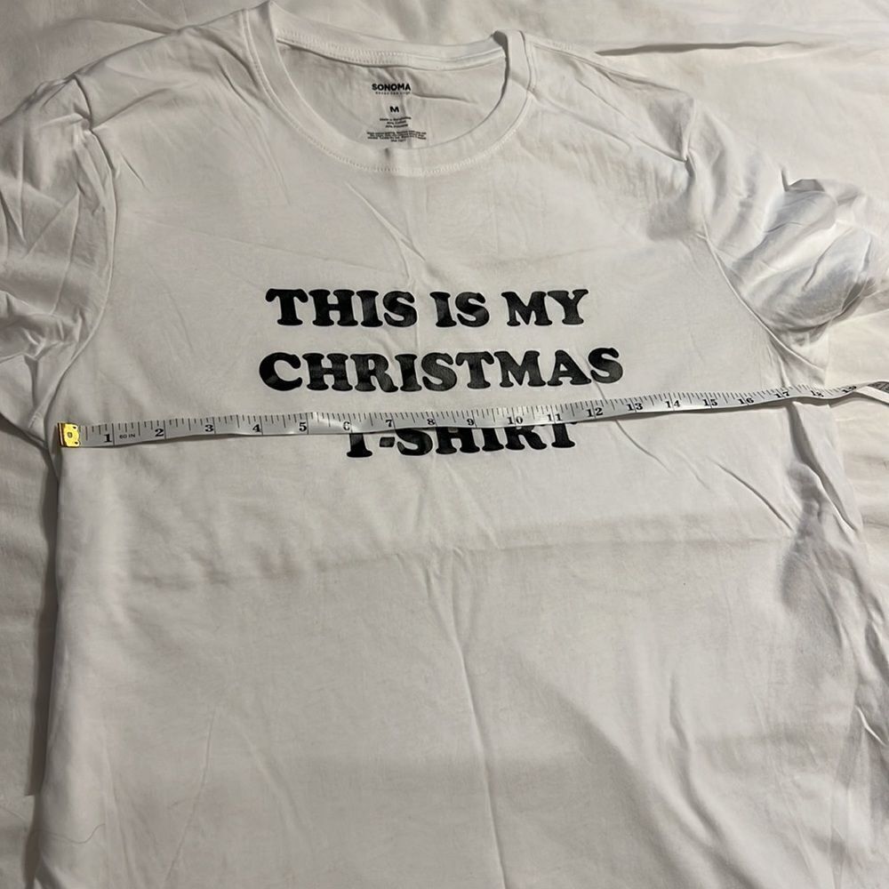 SONOMA Unisex White Christmas Tshirt - Picture 4 of 5